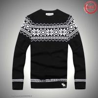 heren abercrombie and fitch crewneck truien geometric pattern zwart Kleren Bestellen r2gr2430